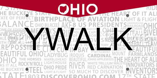 YWALK Ohio License Plate