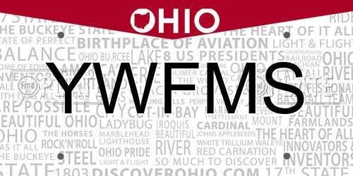 YWFMS Ohio License Plate