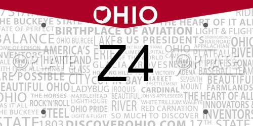 Z4 Ohio License Plate