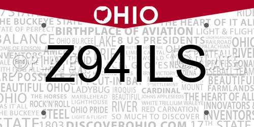 Z94ILS Ohio License Plate