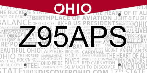 Z95APS Ohio License Plate