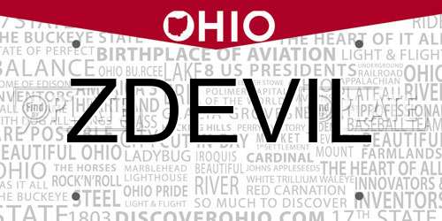ZDEVIL Ohio License Plate