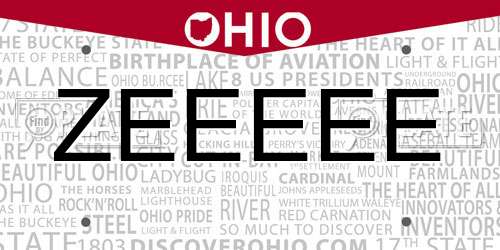 ZEEEEE Ohio License Plate