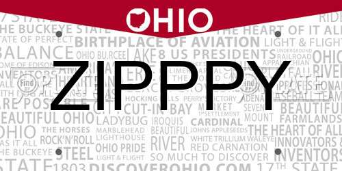 ZIPPPY Ohio License Plate