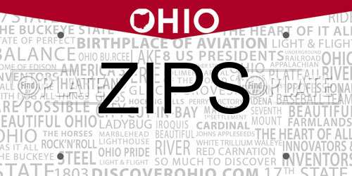 ZIPS Ohio License Plate