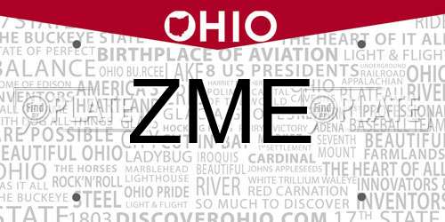 ZME Ohio License Plate