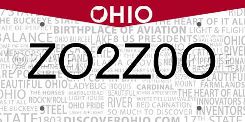 ZO2Z0O Ohio License Plate