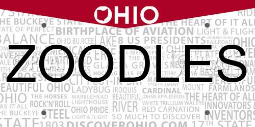 ZOODLES Ohio License Plate