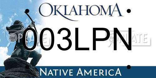 003LPN Oklahoma License Plate