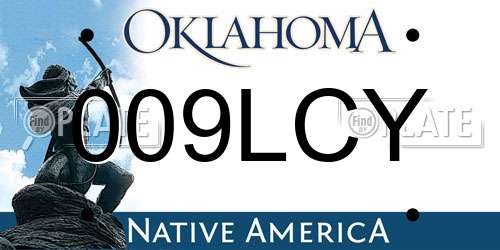 009LCY Oklahoma License Plate