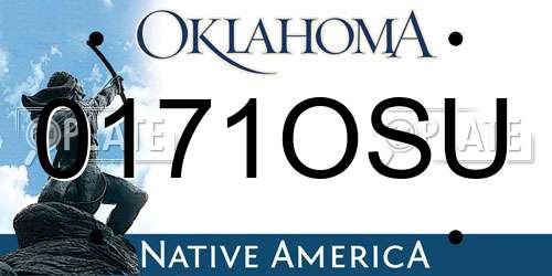 0171OSU Oklahoma License Plate