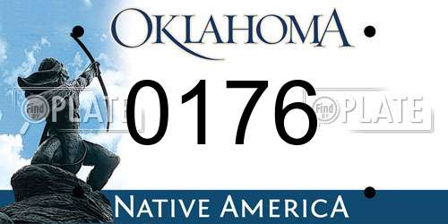 0176 Oklahoma License Plate