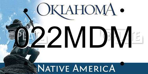 022MDM Oklahoma License Plate