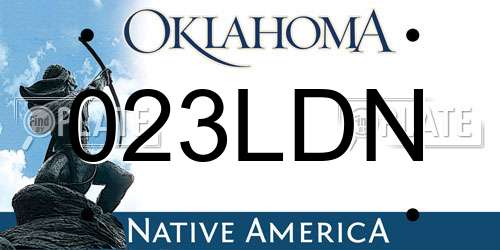 023LDN Oklahoma License Plate