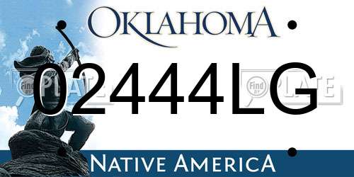 02444LG Oklahoma License Plate