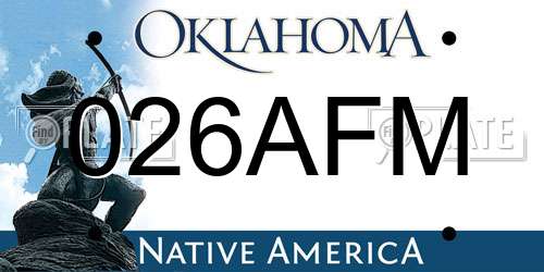 026AFM Oklahoma License Plate
