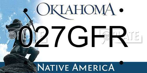 027GFR Oklahoma License Plate