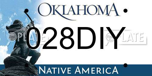 028DIY Oklahoma License Plate