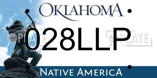 028LLP Oklahoma License Plate