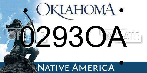 0293OA Oklahoma License Plate