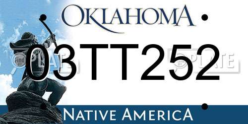 03TT252 Oklahoma License Plate