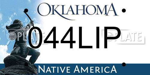 044LIP Oklahoma License Plate