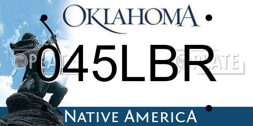045LBR Oklahoma License Plate
