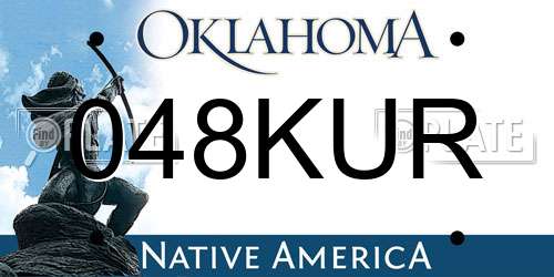 048KUR Oklahoma License Plate