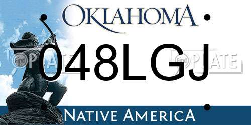 048LGJ Oklahoma License Plate