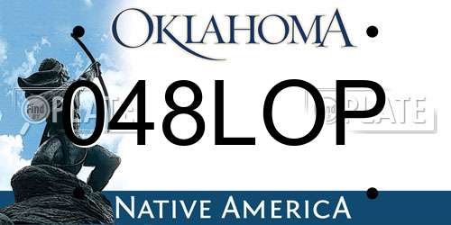 048LOP Oklahoma License Plate