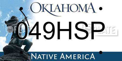 049HSP Oklahoma License Plate