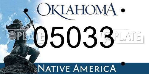 05033 Oklahoma License Plate