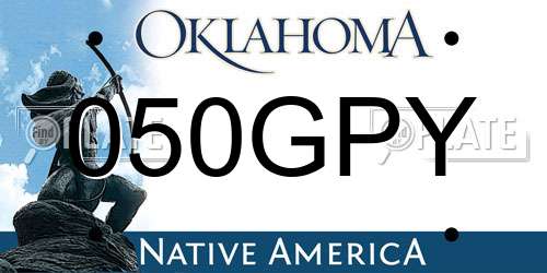 050GPY Oklahoma License Plate