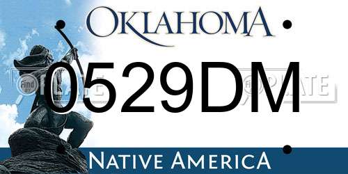 0529DM Oklahoma License Plate