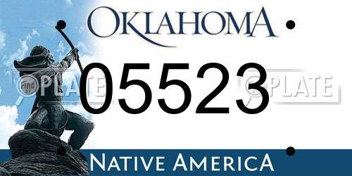 05523 Oklahoma License Plate