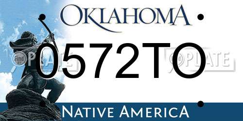 0572TO Oklahoma License Plate