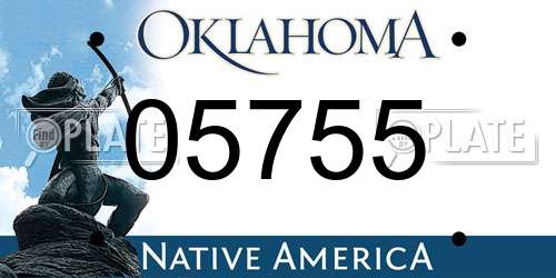 05755 Oklahoma License Plate