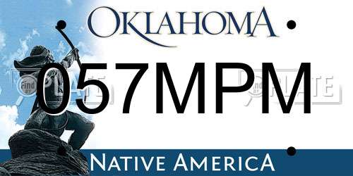 057MPM Oklahoma License Plate