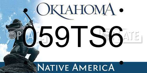 059TS6 Oklahoma License Plate
