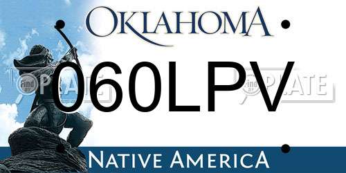 060LPV Oklahoma License Plate