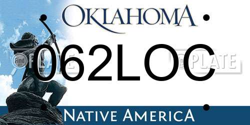 062LOC Oklahoma License Plate