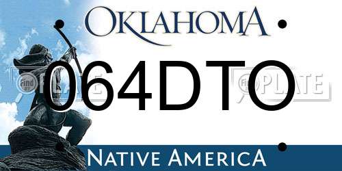 064DTO Oklahoma License Plate