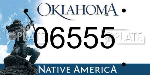 06555 Oklahoma License Plate