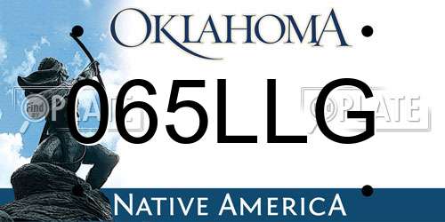 065LLG Oklahoma License Plate