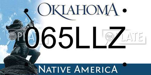 065LLZ Oklahoma License Plate