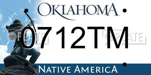0712TM Oklahoma License Plate