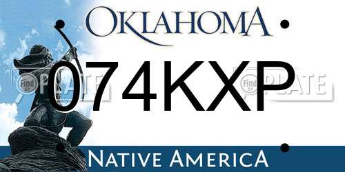 074KXP Oklahoma License Plate
