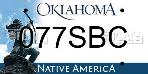 077SBC Oklahoma License Plate