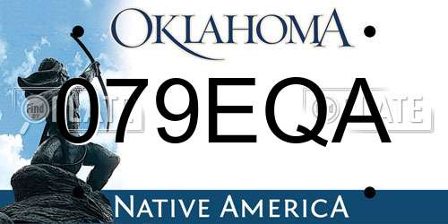 079EQA Oklahoma License Plate