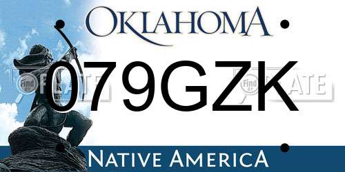 079GZK Oklahoma License Plate